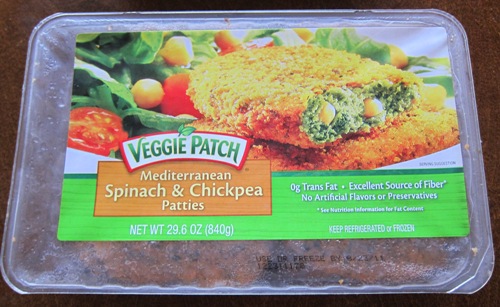 veggies patch mediterranean spinach & chickpea patties package