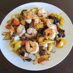 shrimp stir fry with mushrooms and bell peppers