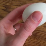 peeled hard boiled egg
