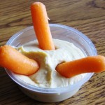 carrots and hummus dip snack