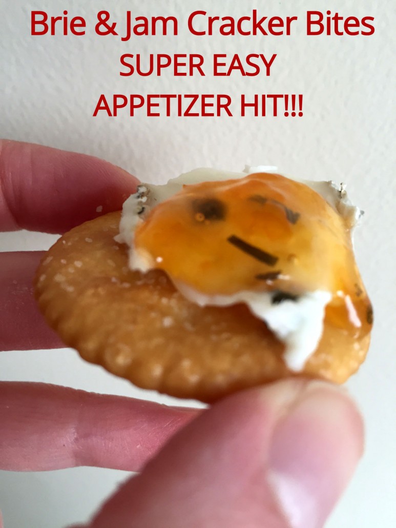 Easy Brie and Jam Appetizer Ritz Cracker Bites Recipe Melanie Cooks