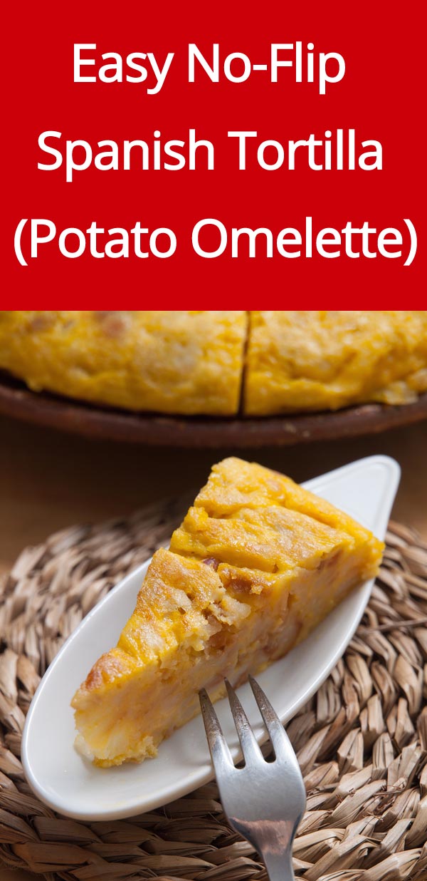 Easy NoFlip Spanish Tortilla (Tortilla Espanola) Potato Omelette