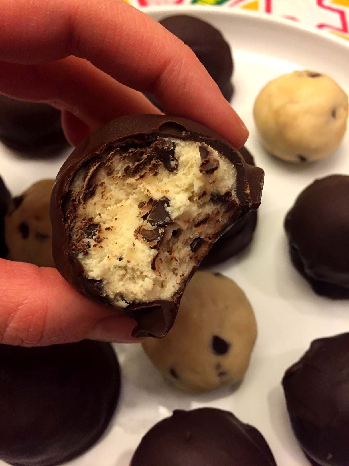 Chocolate Chip Cookie Dough Truffles With NoBake Edible Cookie Dough