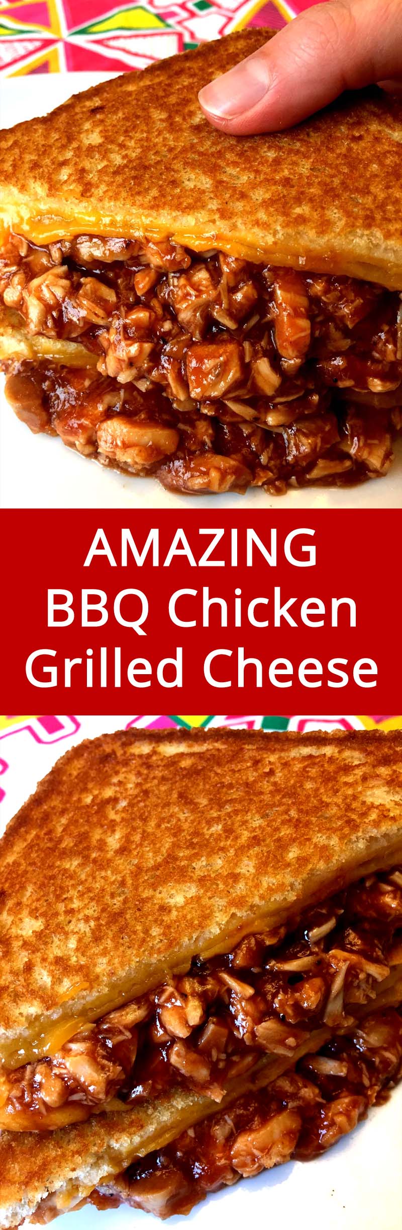 Easy BBQ Chicken Grilled Cheese Sandwich Recipe Melanie Cooks