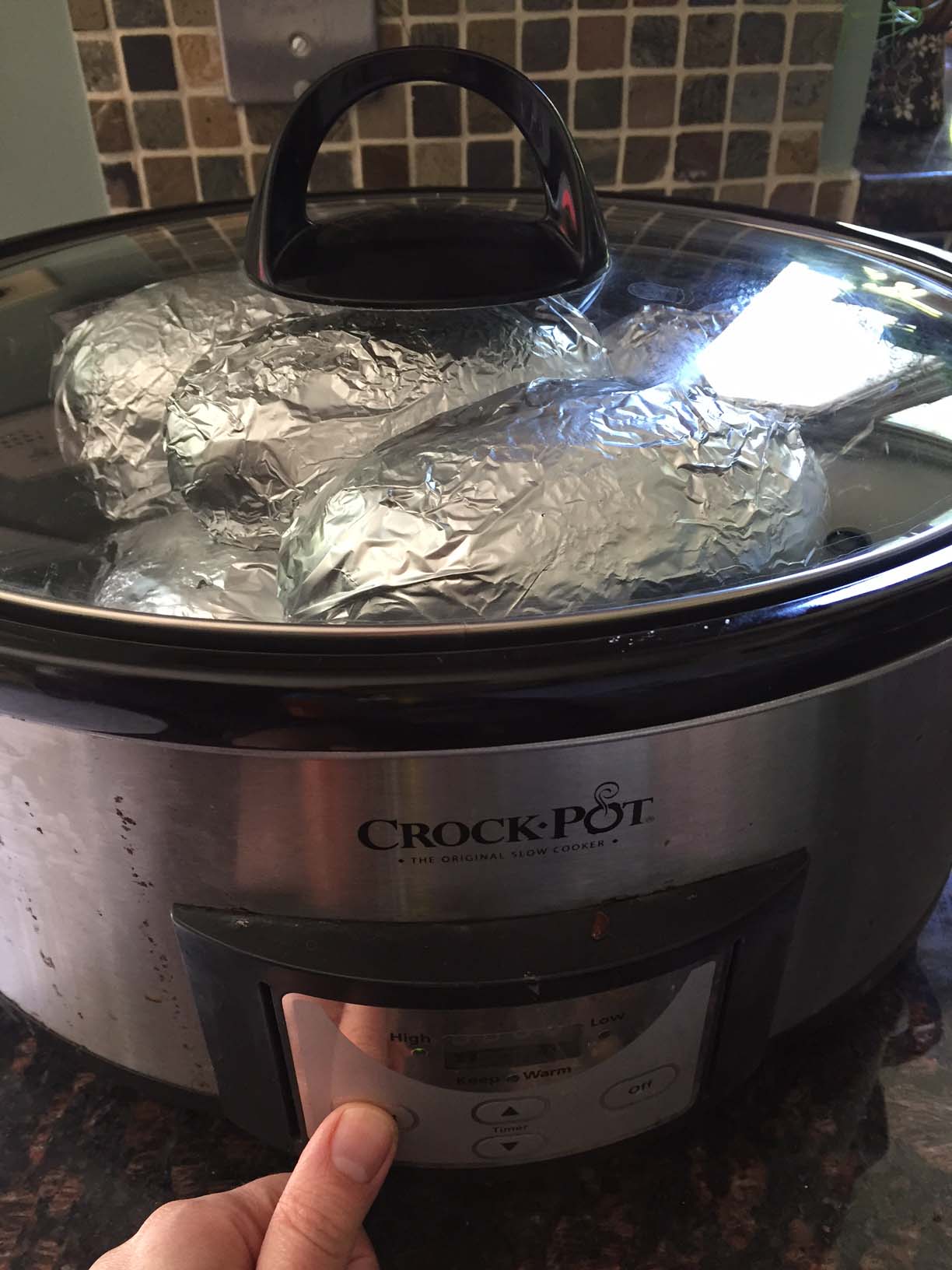 Crockpot Baked Potatoes Recipe Easy Slow Cooker Potatoes In Foil