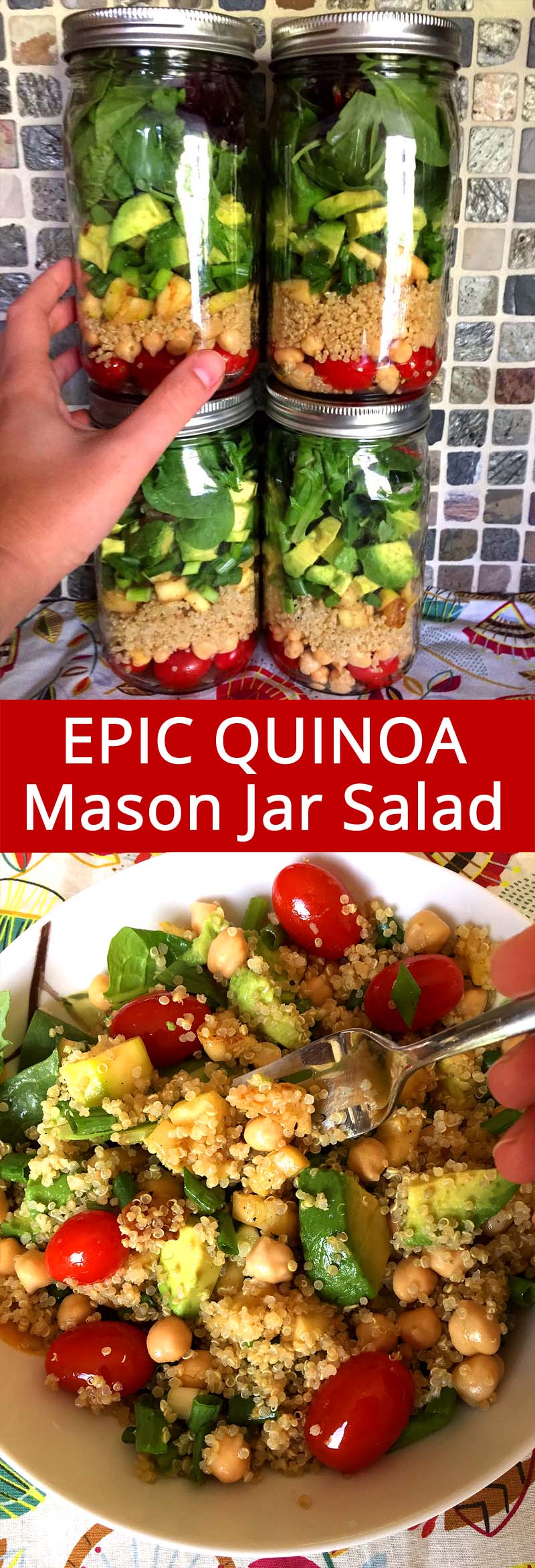 Quinoa Chickpea Mason Jar Salad Recipe Melanie Cooks