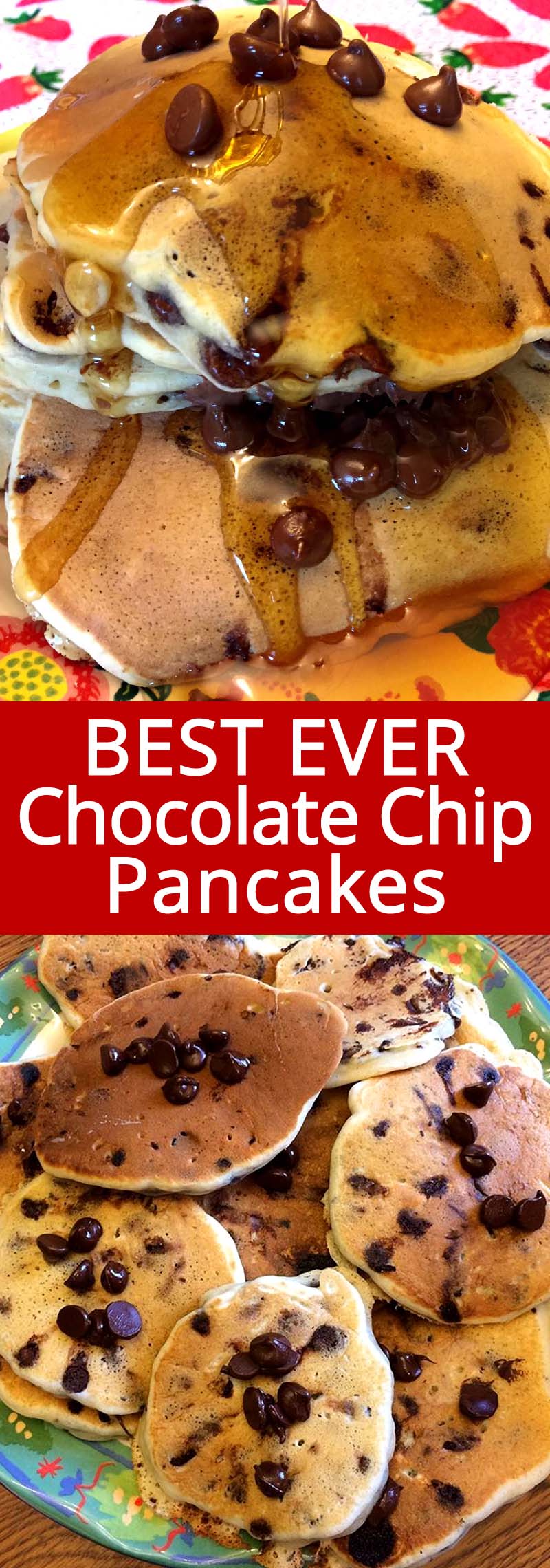Easy Chocolate Chip Pancakes Recipe From Scratch Melanie Cooks