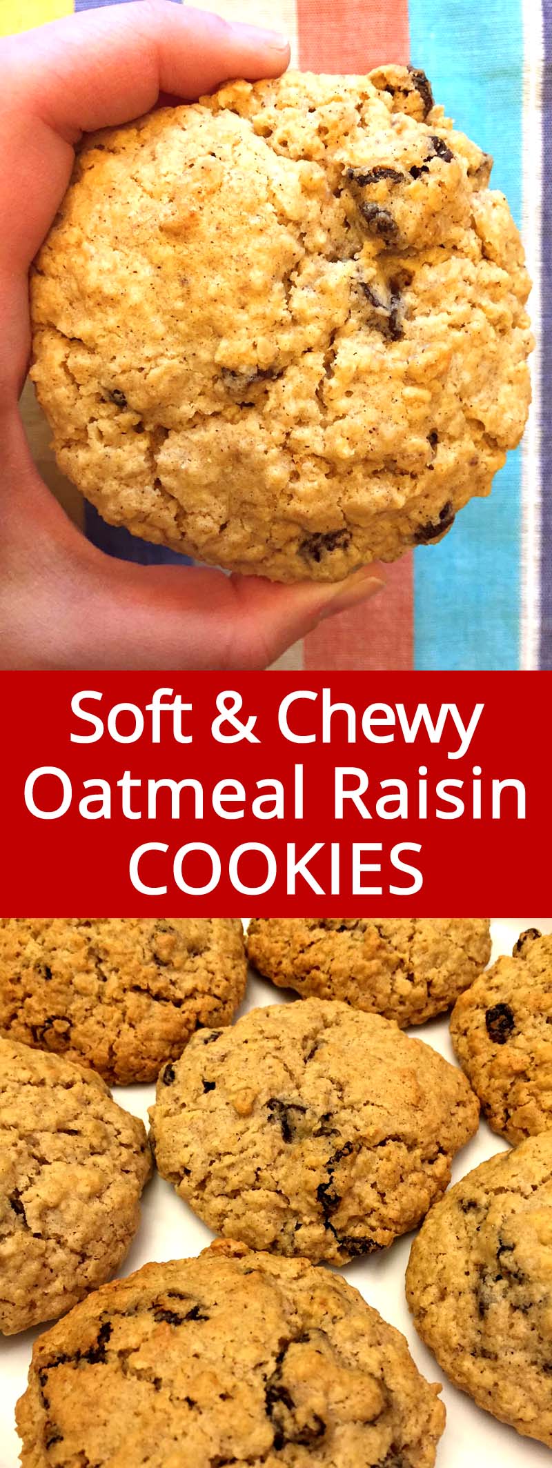 Easy Soft &amp; Chewy Oatmeal Raisin Cookies Recipe – Melanie ...