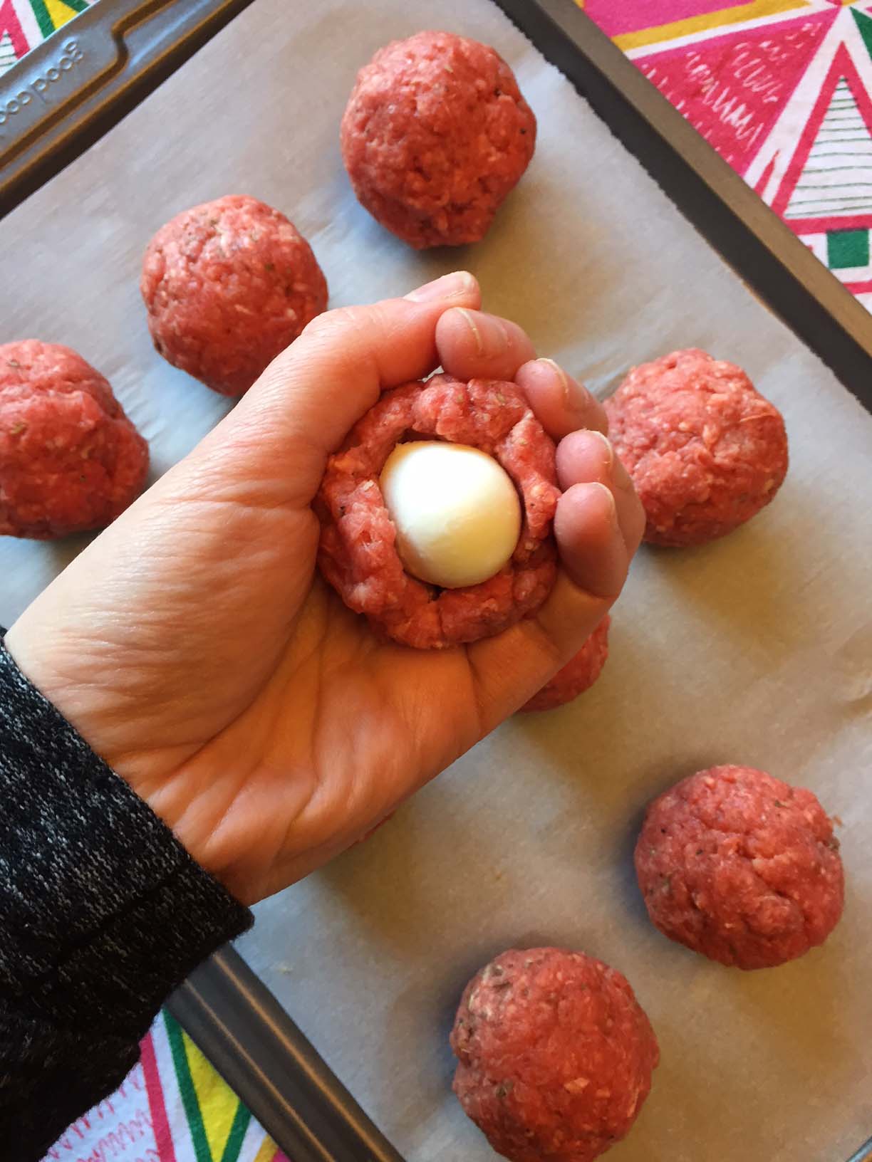 Mozzarella Cheese Stuffed Meatballs Recipe Melanie Cooks