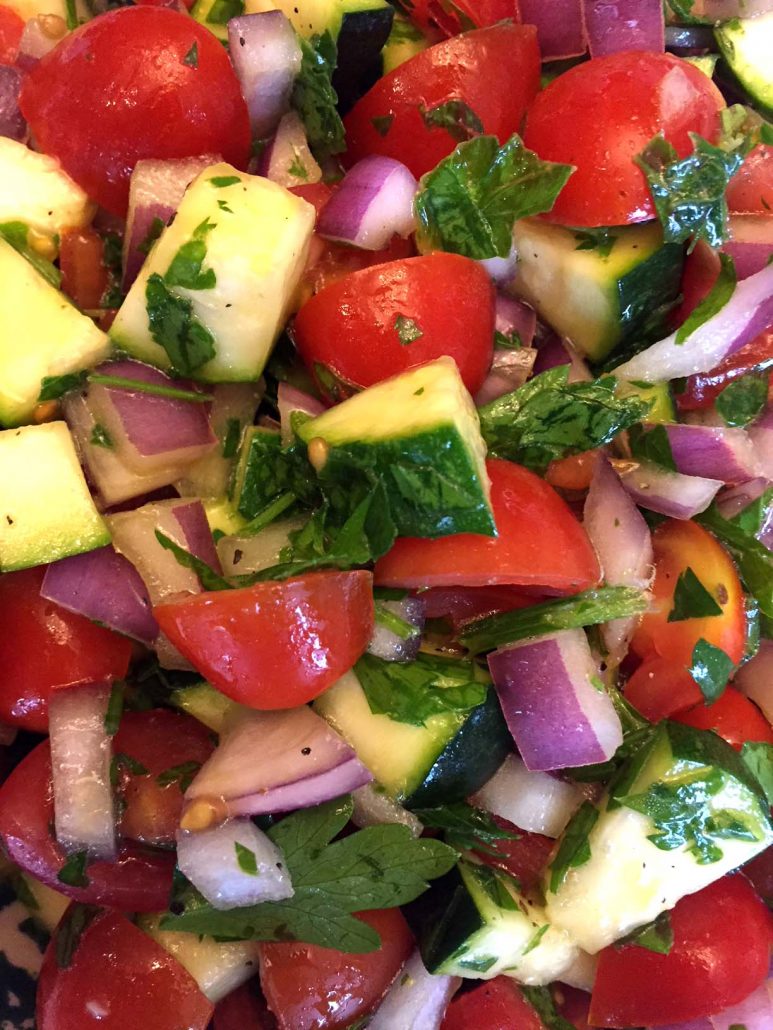 Raw Zucchini Tomato Salad Recipe – Melanie Cooks