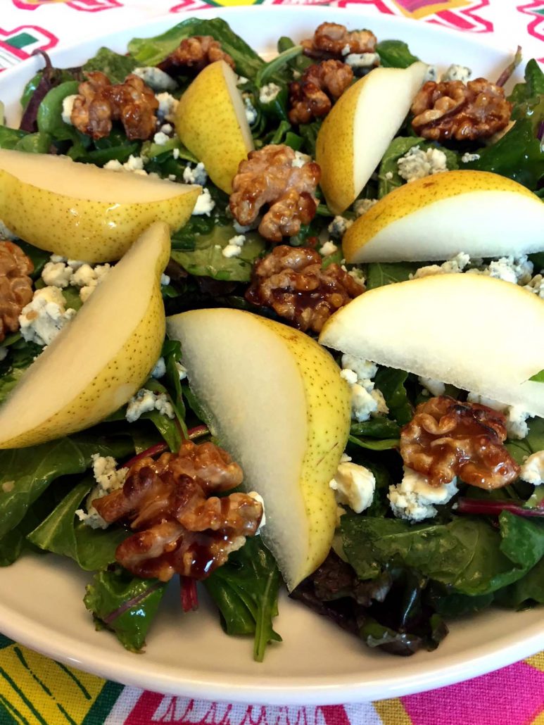 Pear, Walnut And Blue Cheese Salad – Melanie Cooks