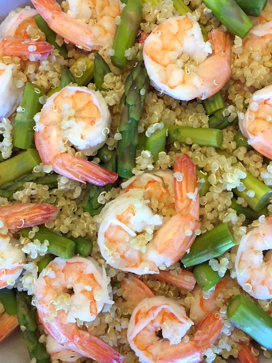 Shrimp And Asparagus Quinoa Bowl Recipe Melanie Cooks