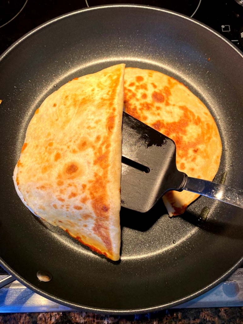 crispy cheese quesadilla