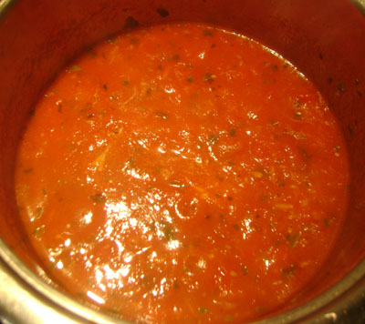 very yummy tomato sauce up close :)