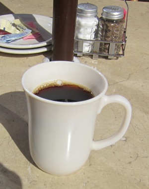 cup of coffee in a white cup