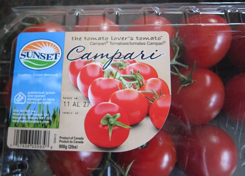 campari tomatoes in a box