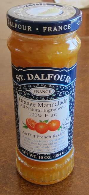 orange marmalade in a jar