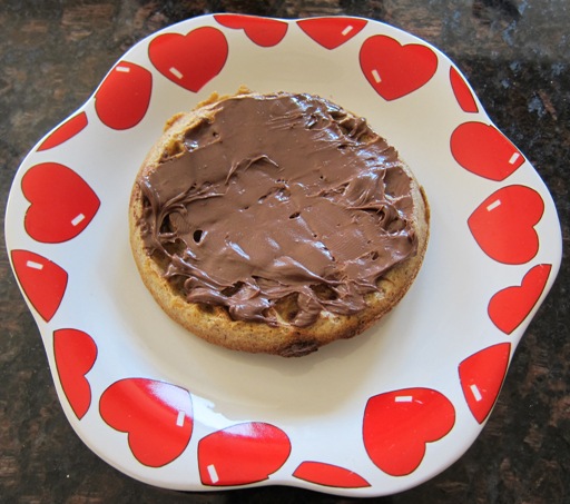 waffle spread with nutella