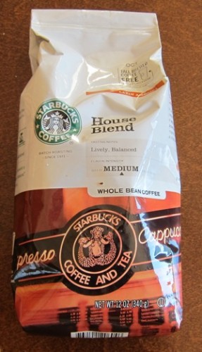 package of starbucks house blend coffee