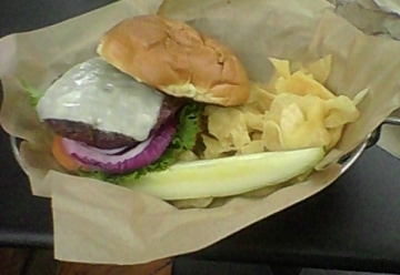 cheeseburger from chicago botanic gardens restaurant garden cafe and grill
