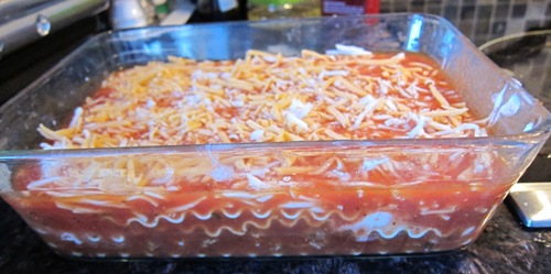 assembled lasagna layers picture