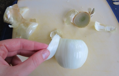 onion peeling - last peel