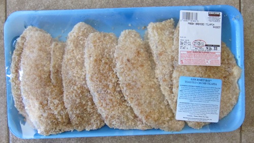 package of breaded tilapia from costco