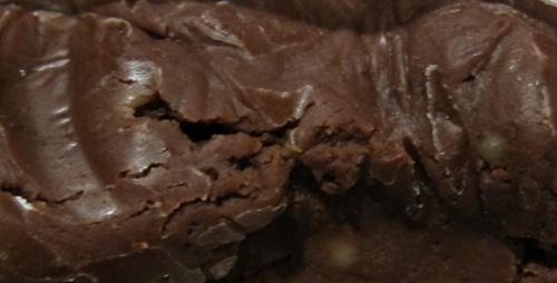 closeup picture of chocolate cheese fudge