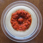 red pepper hummus before mixing