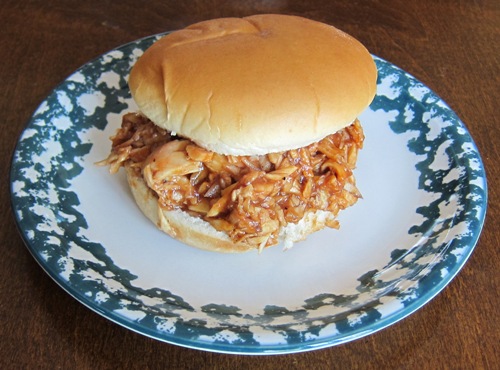 pulled bbq barbeque chicken sandwich