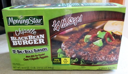 package of black bean burgers from costco