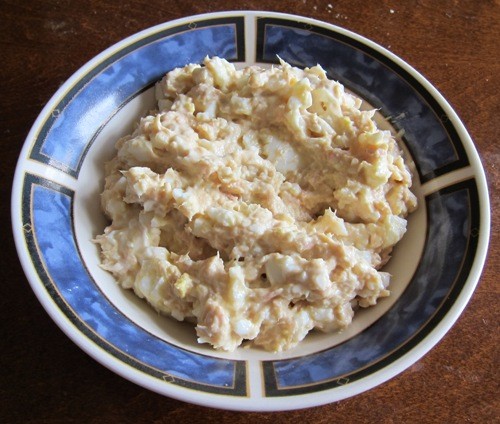 tuna salad in a bowl