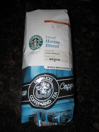 Starbucks Decaf House Blend Whole Bean Coffee