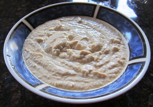 homemade hummus in a bowl