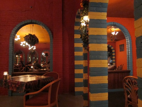 inside decor of las palmas restaurant in Highland Park