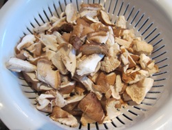 chopped shiitake mushrooms