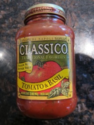 a jar of pasta sauce