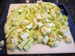 chopped zucchini