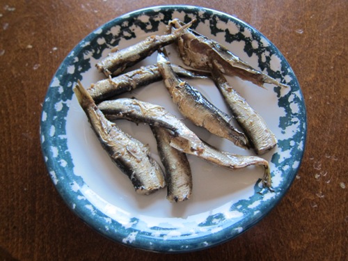 sprats on a plate