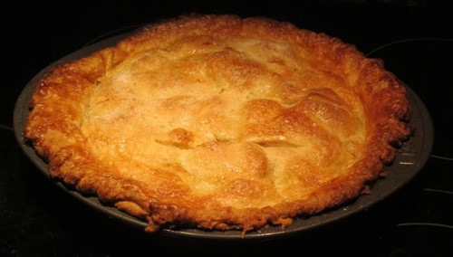 baked apple pie - fresh out of the oven!