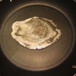 melting butter on a frying pan