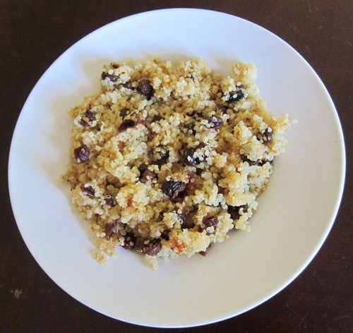 quinoa recipe with raisins