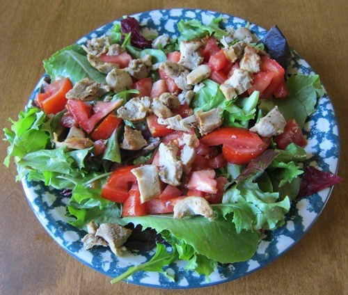 main dish salad with leftover chicken