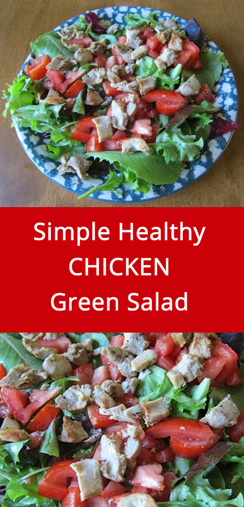 Easy Main Dish Salad With Chicken, Lettuce and Tomatoes | MelanieCooks.com