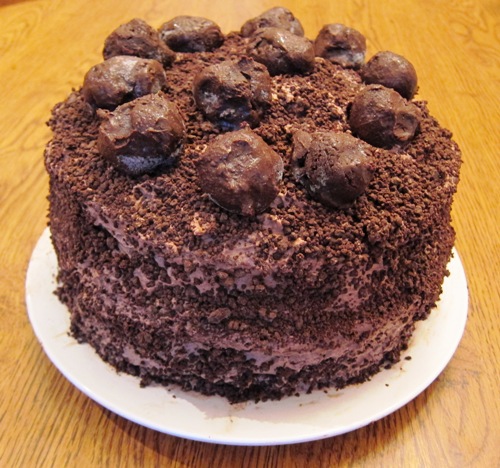 6 layer world's best chocolate truffle cake