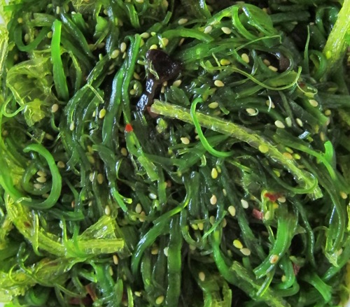 seaweed salad closeup picture photo