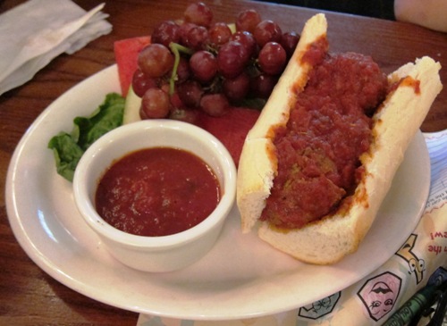 lou malnti's meatball sandwich