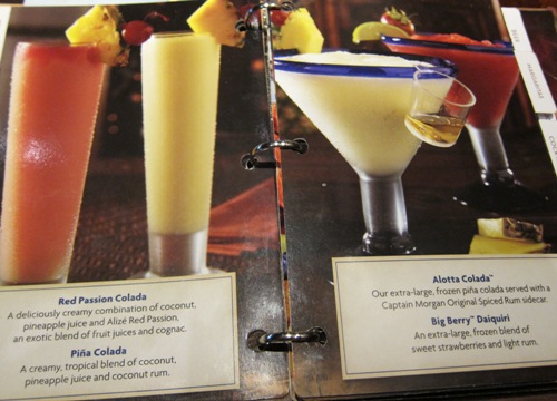 red lobster drinks menu