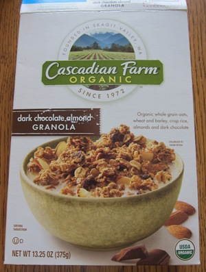 cascadian farm organic dark chocolate almond granola