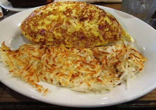 omega omelette with hashbrowns